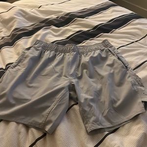Legends grey athletic shorts with black liner